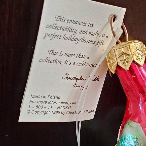 NWT Christopher Radko Carousel Santa on a Rocking Horse Christmas Ornament - Picture 4 of 4